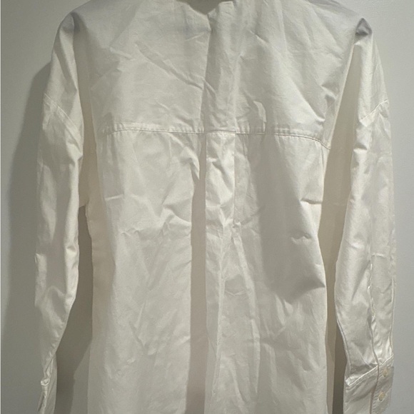 Zara White Oversized Button-Down Shirt - Picture 2 of 3